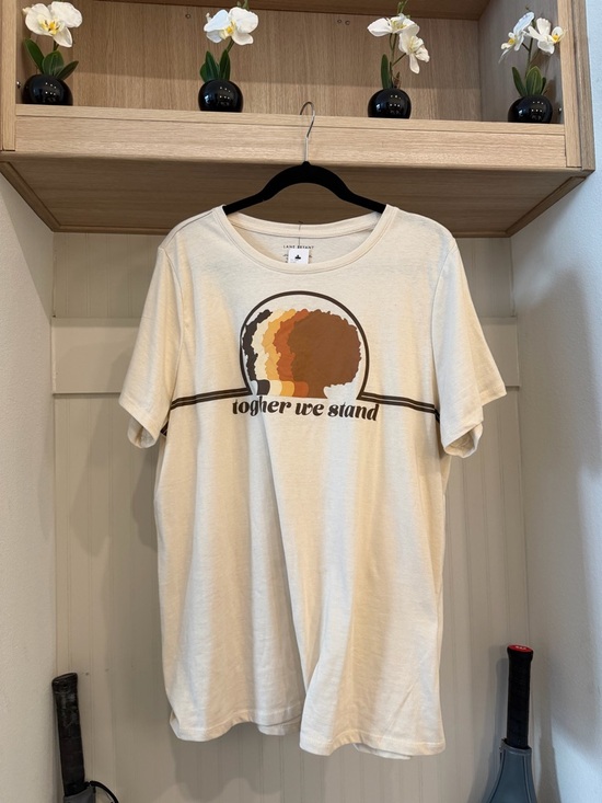 Lane Bryant Tops - Lane Bryant Cream Graphic Tee with Retro Sunburst